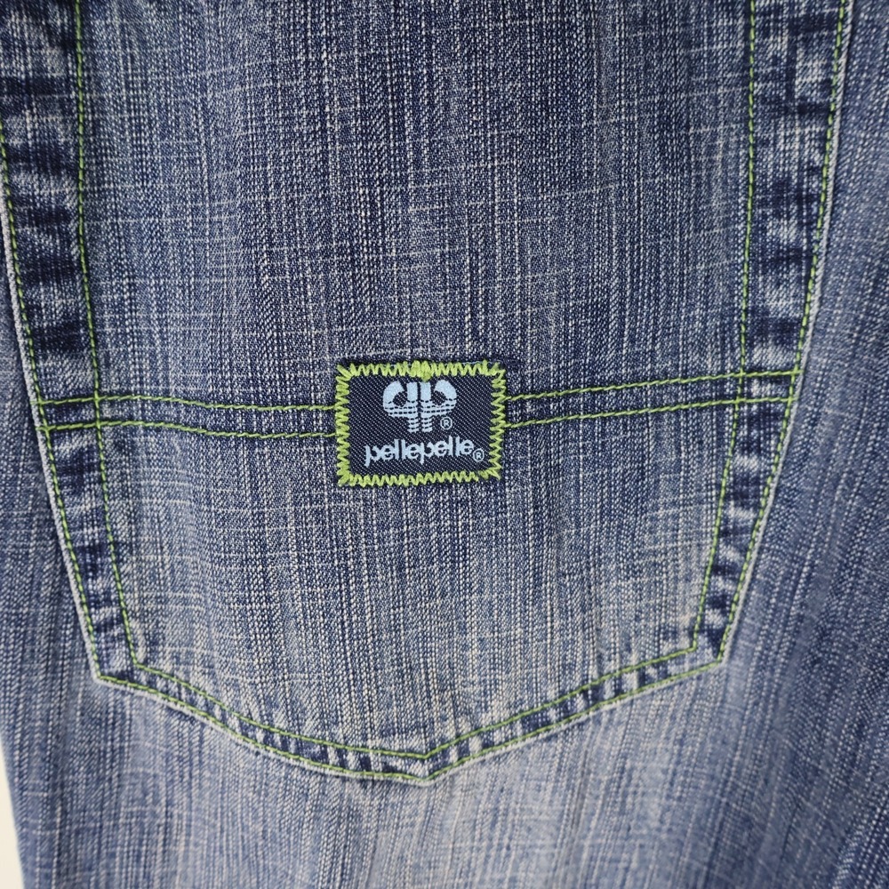 Vintage Y2K Pelle Pelle Baggy Denim‎ Blue Jeans Size 38x34 Waist 36" Inseam 33" - Picture 3 of 16